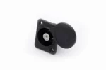 1 pezzo saldato RCA femmina in plastica nera presa per pannello Jack RCA montaggio su telaio quadrato