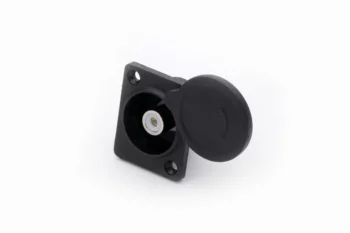 1 pezzo saldato RCA femmina in plastica nera presa per pannello Jack RCA montaggio su telaio quadrato