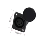 Connettore XLR 1pc, 3pin, presa femmina XLR