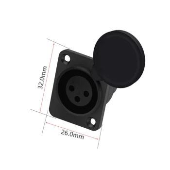Connettore XLR 1pc, 3pin, presa femmina XLR