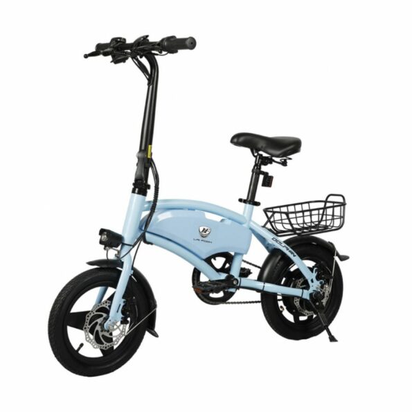 Dolphin Bici Elettrica Pieghevole  Motore 250W  Batteria 36V  Velocità massima 25kmh Blu